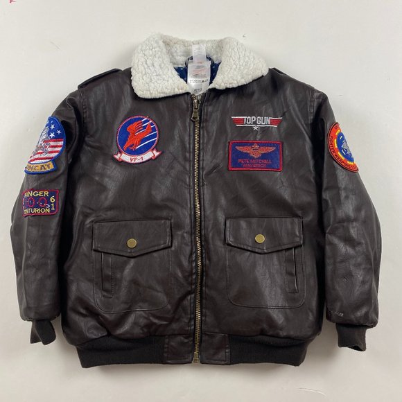 Rubie's Other - Top Gun Faux Leather Jacket Costume Kids Boys Medium Rubie's